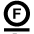 Symbole nettoyage à sec : F dans un rond avec une barre en dessous