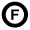 Symbole nettoyage à sec : F dans un rond
