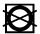 Symbole séchage tambour avec une croix