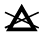 Symbole triangle avec une croix