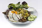 Galette bretonne accompagnée d'une salade