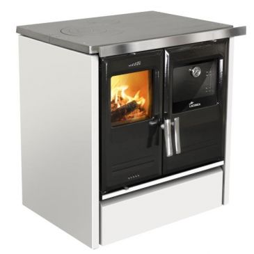 Cuisinière à bois ETNA5TBLANCTIRFR
