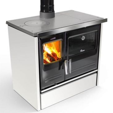 Cuisinière à bois ETNA7TBLANCTIRFR