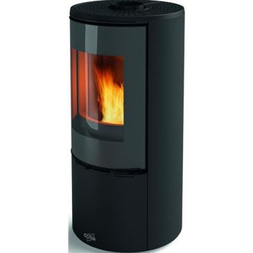 Poêle à bois longiligne 400220NOIR